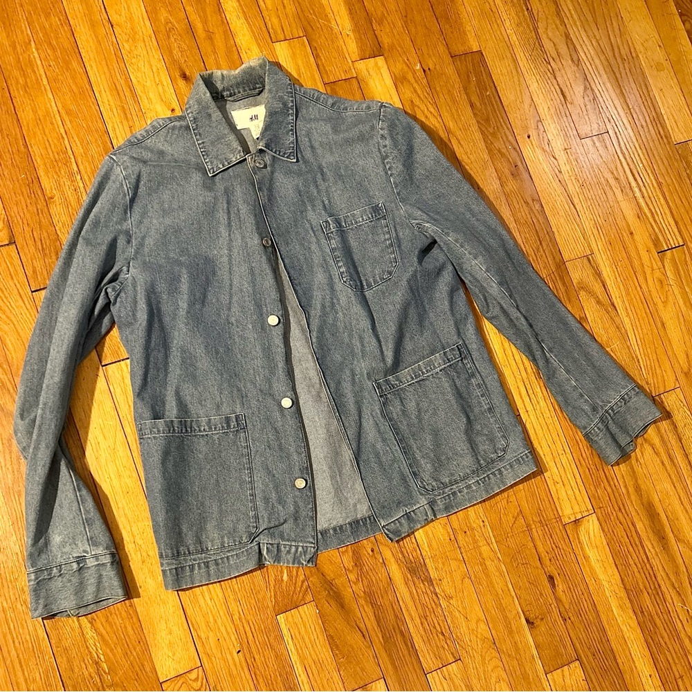 H&M Light Blue Denim French Chore Jacket